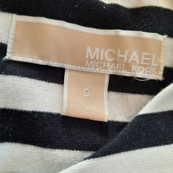 🔥🔥🔥SALE🔥🔥🔥Michael Kors Navy & White Striped Nautical Dress - Picture 4 of 5